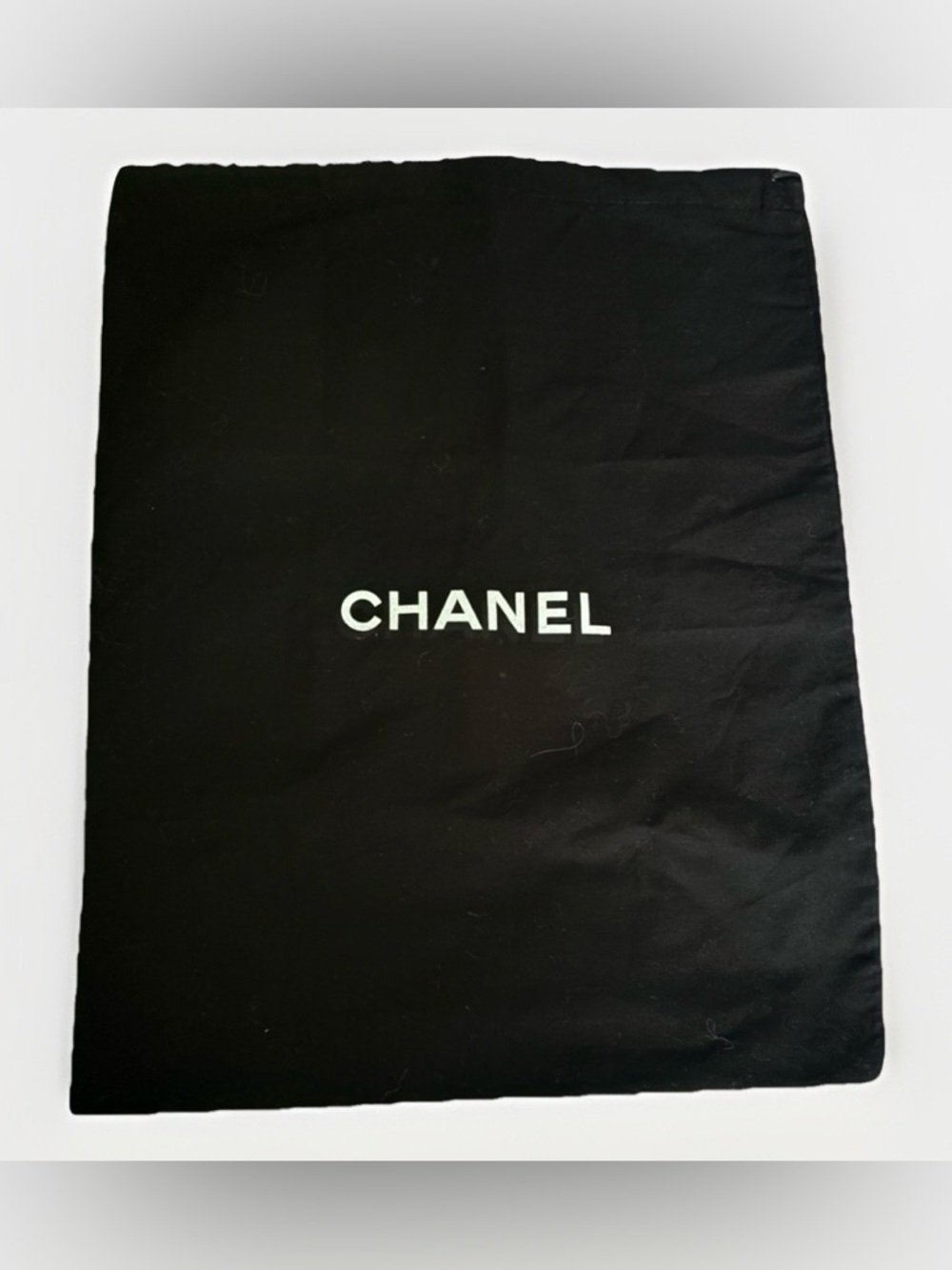 Chanel Black Dust Bag with White Logo